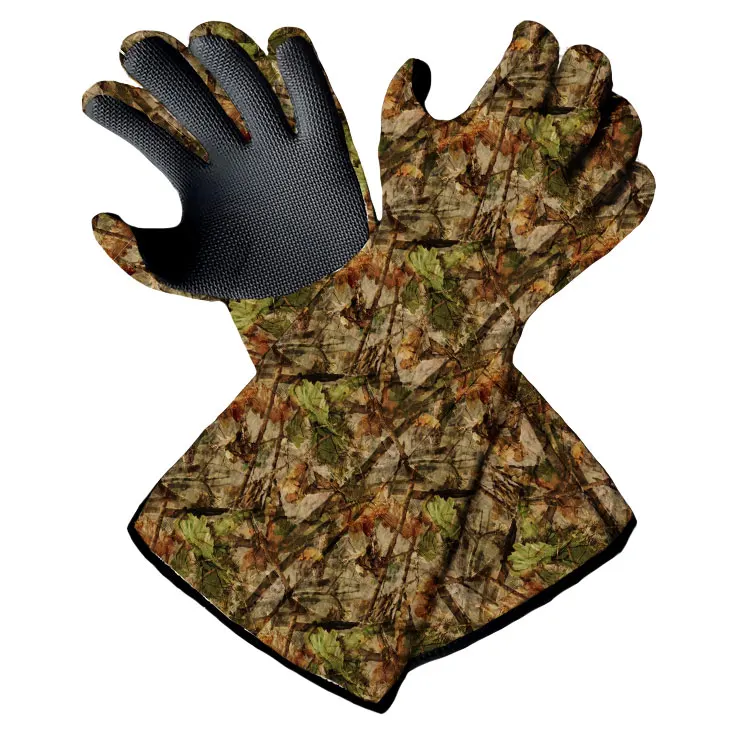 Venta al por mayor impermeable suave trabajo dedos completos cazador al aire libre puños extendidos camuflaje guantes de caza de invierno para hombres