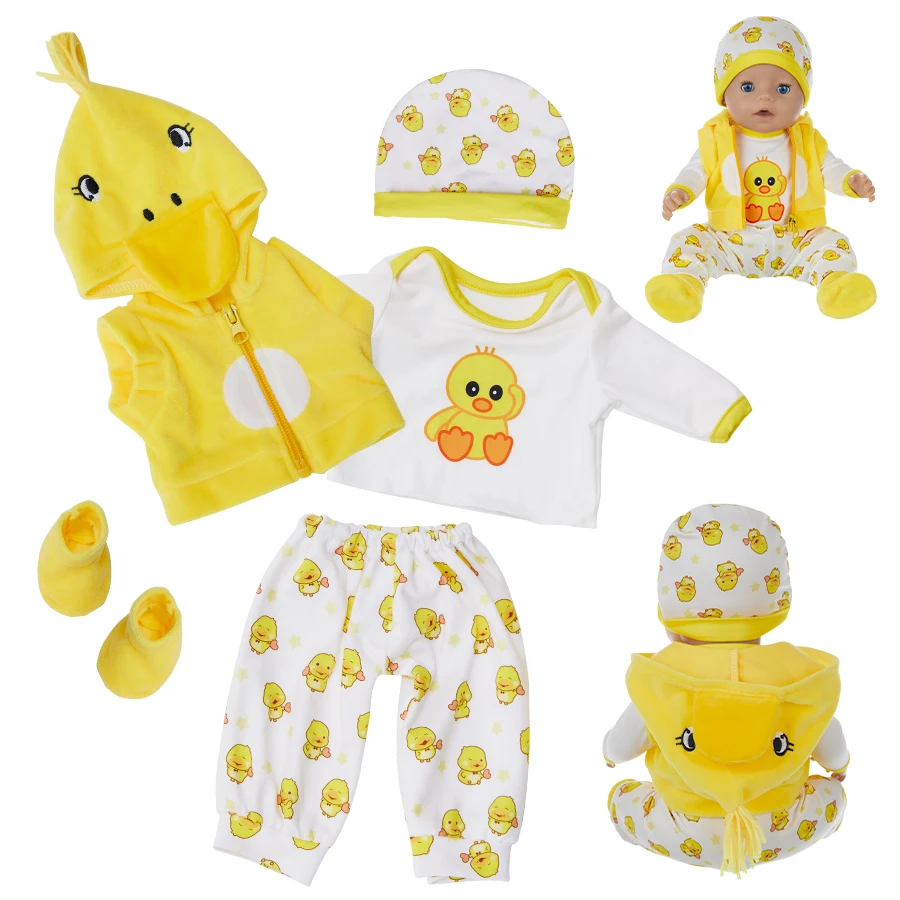 Fashional Suit Doll Clothes Fit For 18inch/43cm Baby New Born Doll Clothes Reborn Doll Accessories