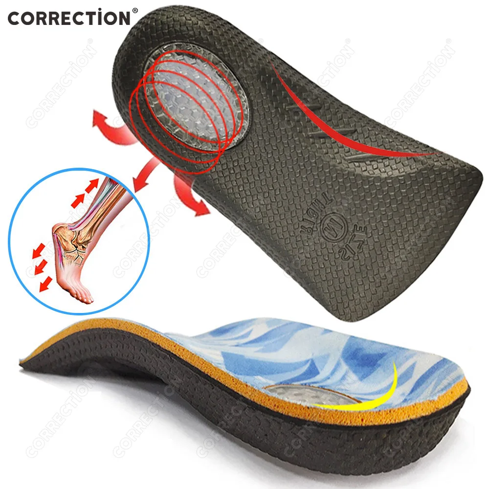 Orthopedic Insoles for Feet Shock Absorption 3D Arch Support Health Sole Pad Sport Arch Support Feet Pain Care Plantar Fasciitis