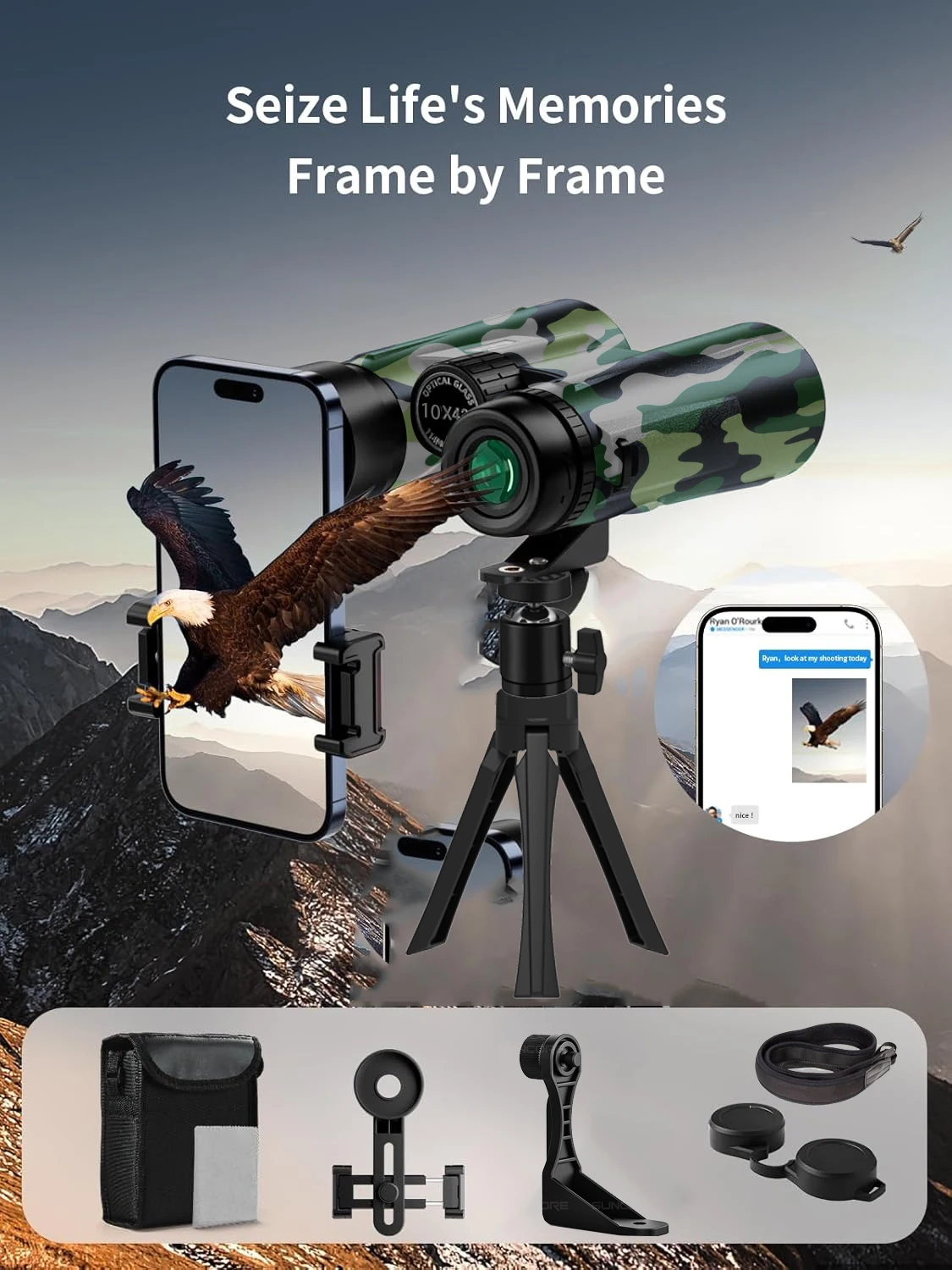 

Бинокль SUNCORE 10x42 – идеален для наблюдения за птицами, охоты, путешествий и мероприятий