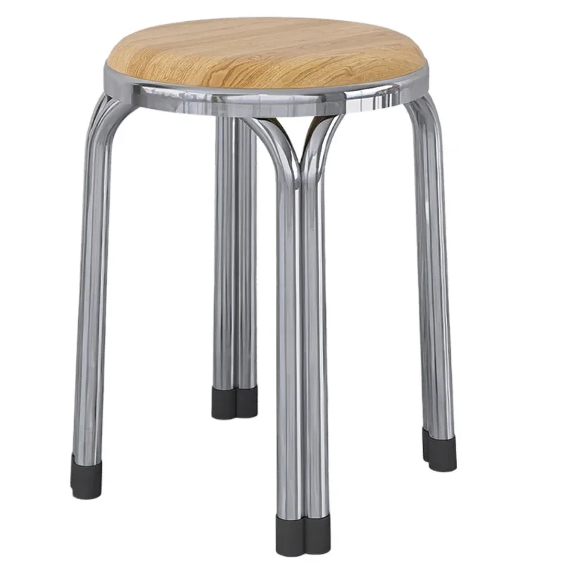 Thickened Stainless Steel Metal Stools Stacked Storage Stools In Restaurants Modern And Minimalist Benches For Household Use