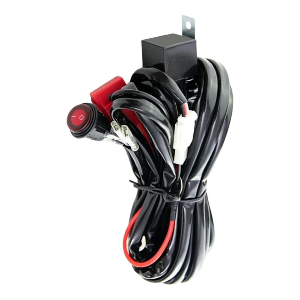 For work Lights and Fog Lights Wiring Harness for Off-Road Vehicles 12V 16A Black ABS Headlight Harness Replacement