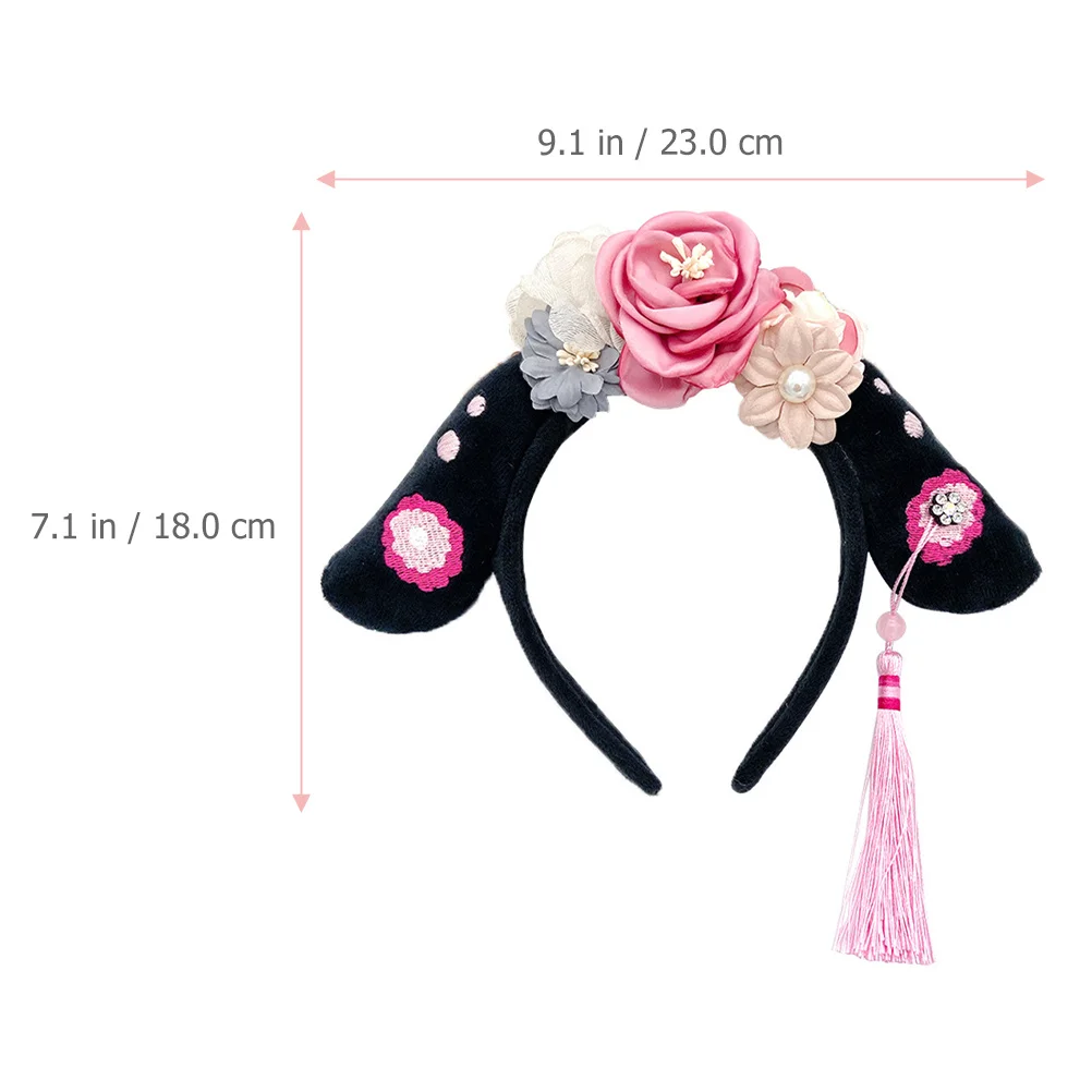 

Lightweight Vintage Qing Dynasty Headband Women Chinese Hair Accessories Party Photo Prop Hair Hoops for Girls Kids Cosplay