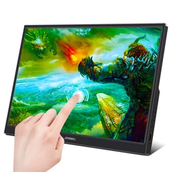 14″ Portable Monitor touch scree 1920X1200 lcd display 60Hz Second Display Gaming For Laptop Switch PS4 type-c HDMI-Compatible