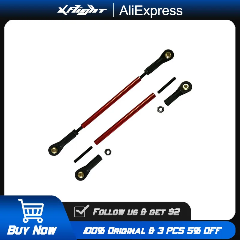 

XF Adjustable RC Airplane Steering Tie Rod 107-135mm Metal Ball Joint with M3 Bolt Replacement Parts for RC Model Accessories