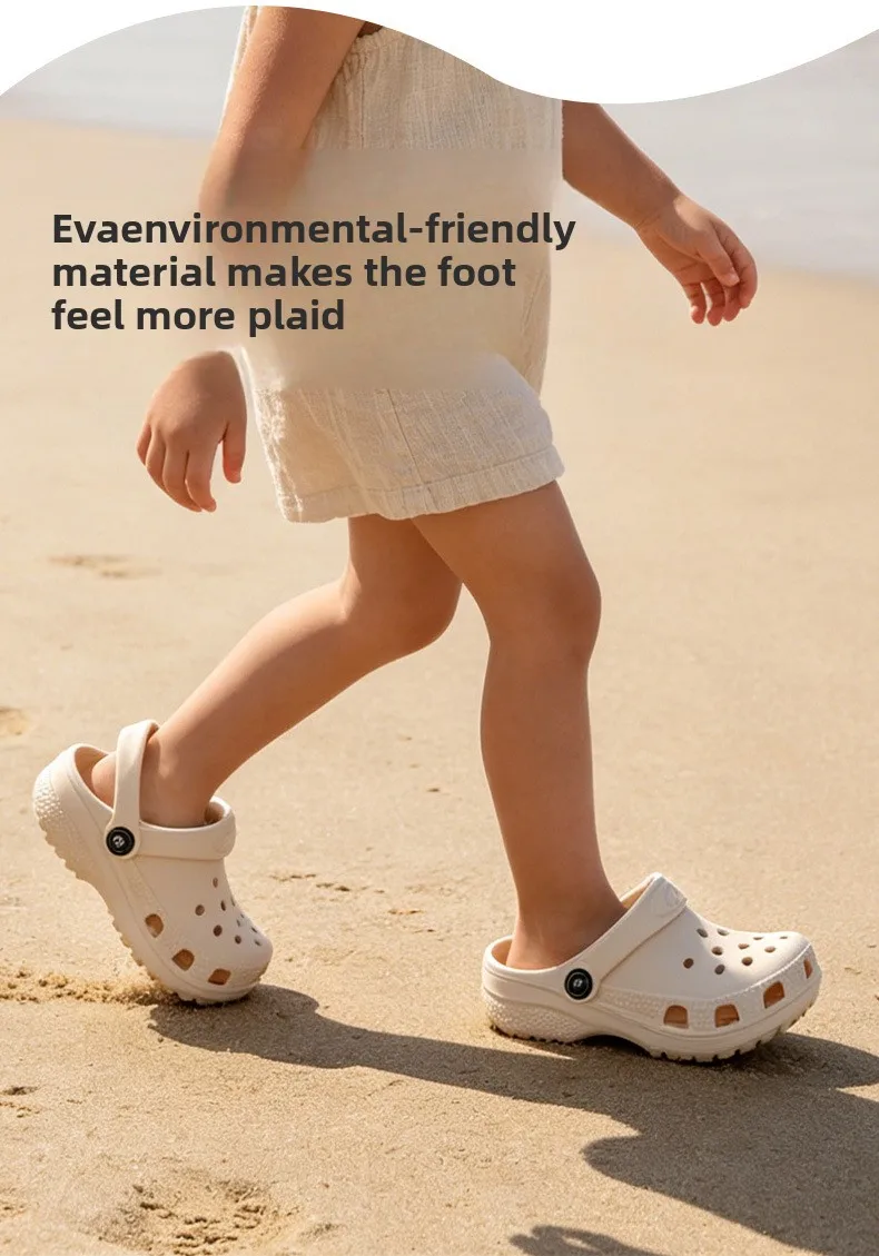 2026 Kinder Mädchen Jungen Lochschuhe Sommer Rutschfeste Outdoor-Sandalen Geschlossene Zehenpartie Weiches Gefühl Strandpantoffeln Dicker Boden Weicher Boden – Detail 5