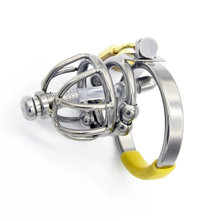 Chastity Lock Urethral Plug Sex Products BDSM Fetish Metal Cock Ring Penis Plug Male Chastity Device Sex Toys For Men