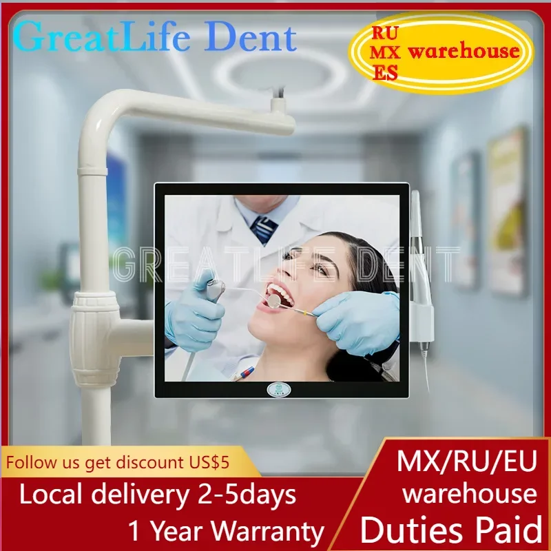 

GreatLife Dent High Quality Touch Screen 17inch Hd1600 Intraoral Camera Monitor Dental Intraoral Camera with Computer Screen