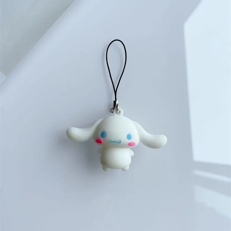 Creative new kawaii Cinnamoroll Hello Kitty My melody BadBadtz-maru Keroppi mobile phone pendant girl heart Sanrio cute lanyard