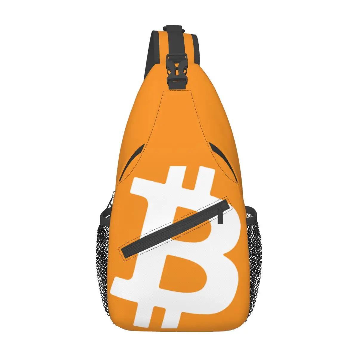 Bitcoin Crypto Cryptocurrency Sling Bag Chest Crossbody Shoulder Backpack Outdoor Hiking Daypacks Btc Blockchain Casual Pack