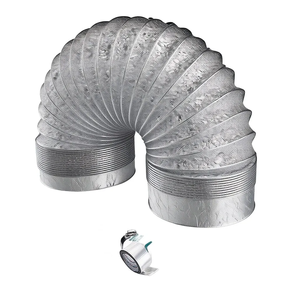 1.5M Telescopic Vent Hose for Dryer for exhaust and Greenhouse Air Circulation with Heat Resistant Aluminum Foil Construction