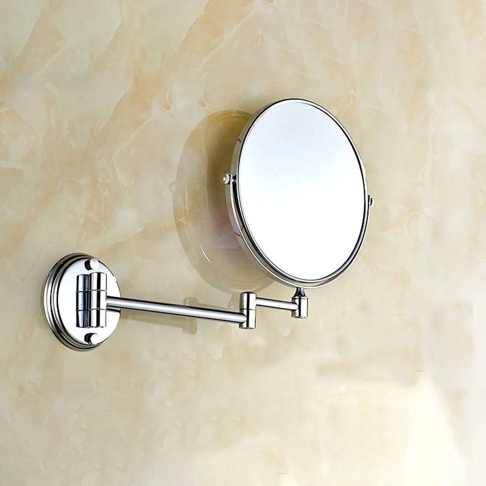 

Dual Makeup mirrors 1:1 and 1:3 magnifier Chrome Cosmetic Bathroom Double Faced Bath Mirror wall mirror Wba626