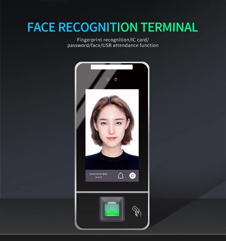 CMD-T19S Available At Night Facial Recognition Fingerprint Ic Clock In Machine Face Access Control Attendance Machine