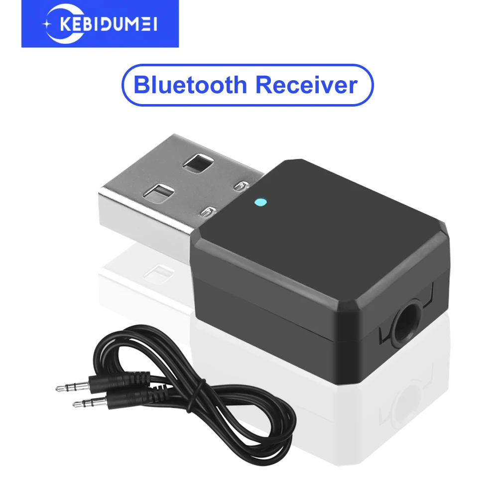Приемник Bluetooth 5,0, беспроводной аудиоадаптер, USB-ключ, 3,5 мм AUX, музыкальный приемник для ноутбука, автомобильный динамик, усилитель, клавиатура
