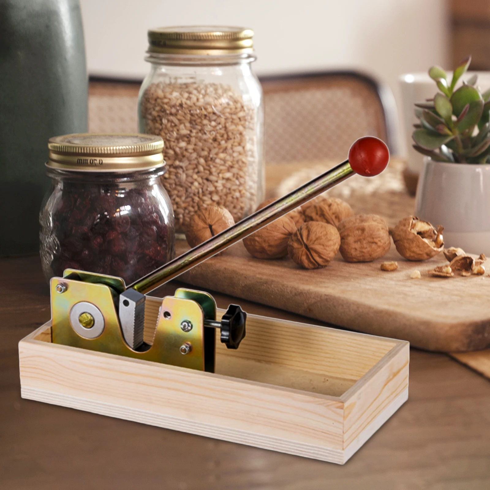 

Macadamia Opener Tool Nut for Pecans Rustproof Walnut Tool Adjustable Household Chestnut Clip Nutcrackers for Nuts Kitchen Tools
