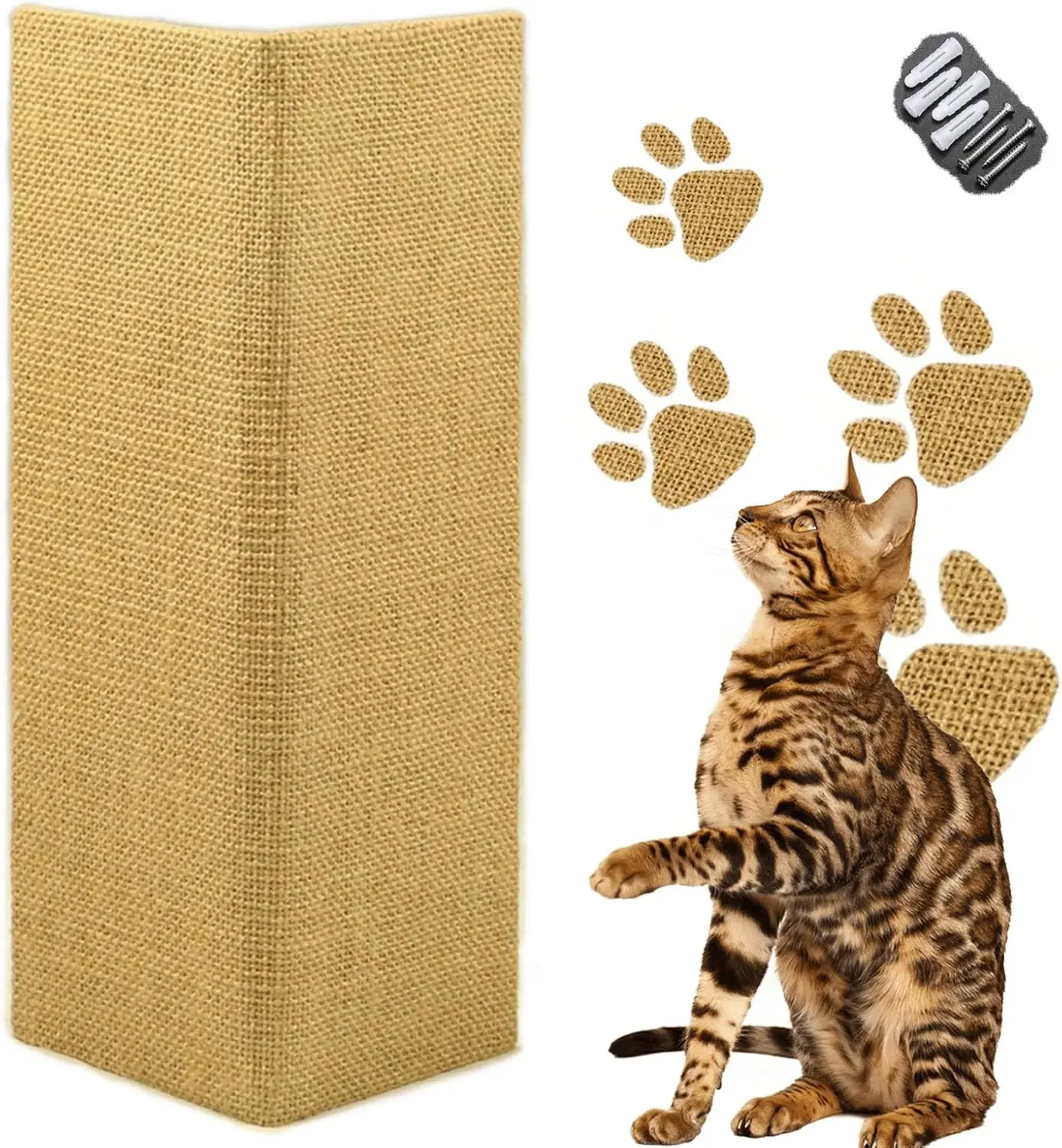 

2Pcs Packing Foldable Cat Scratcher Board,Sofa Wall Corner Cat Scratching Pads, Horizontal Cats Scratcher Guards for Fur