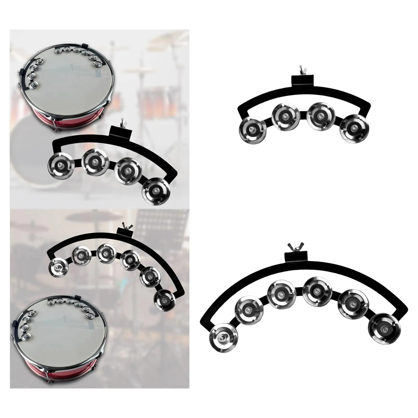 

Тамбурин-хай-хэт для установки на барабанную установку, ручной перкуссионный инструмент для композиторов, вечеринок, ансамблей, концертов, детей