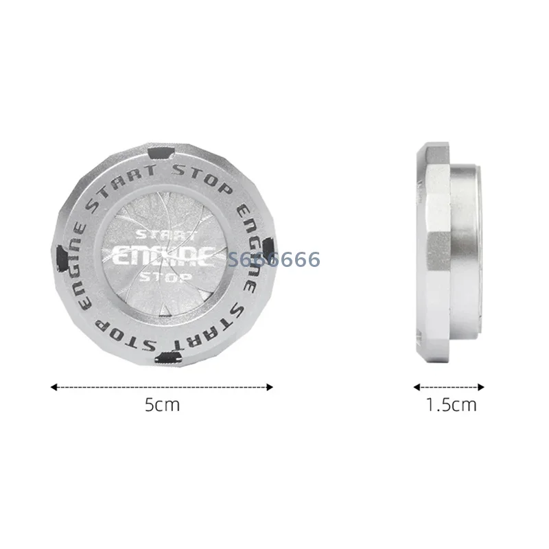 車のエンジン用の回転可能な保護キャップ,インテリア,装飾ステッカー,スタートボタンとストップボタン,イグニッションスイッチ,ブレードタイプのカバー
