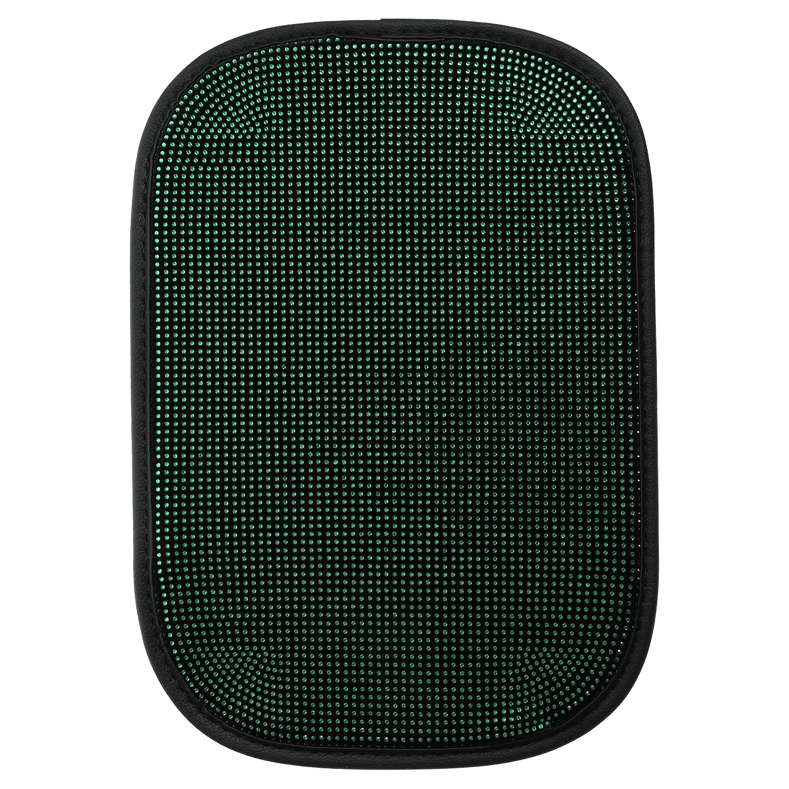 

Rhinestone Armrest Mat Protector Car Center Console Cover Cushion Pad Cool Breathable Elastic B Hook Loop Pet Claws Scuff Dirt