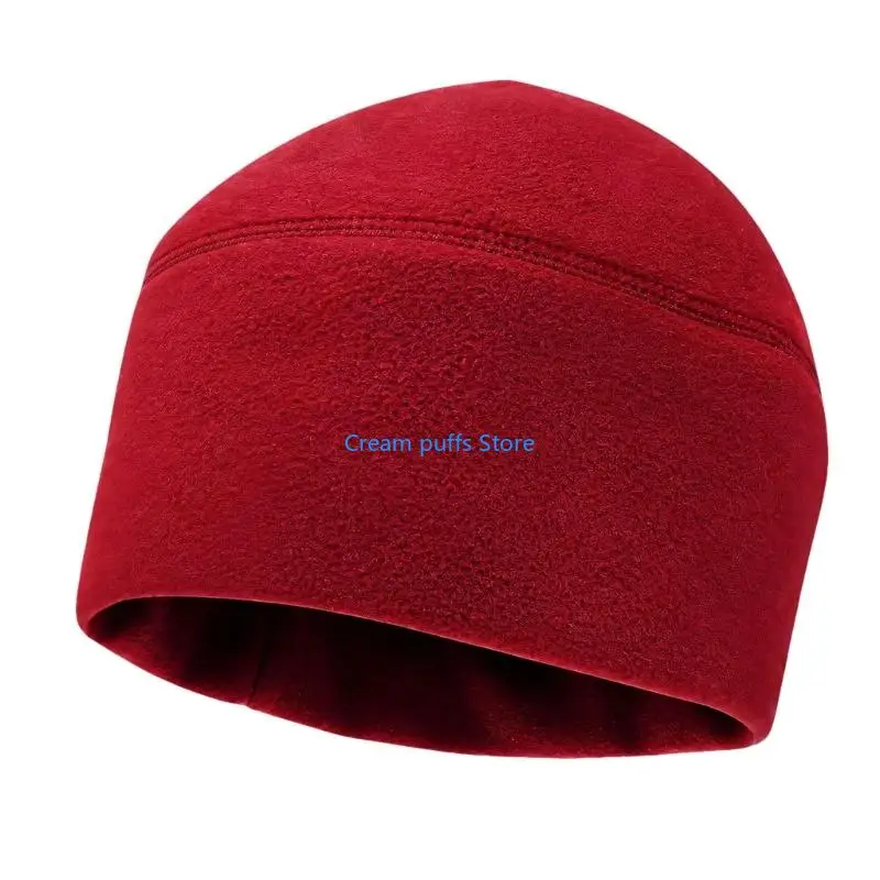50LE Pull-On Fleece Skull Cap for Men, Soft Hat for Travel and Daily Use