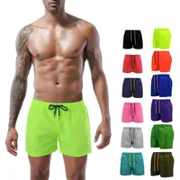 Beach Shorts Men Trunk Summer Short Pants Solid Breathable Quick Dry Swim Shorts Surfing Men Thigh Length S-4XL Plus Size Shorts