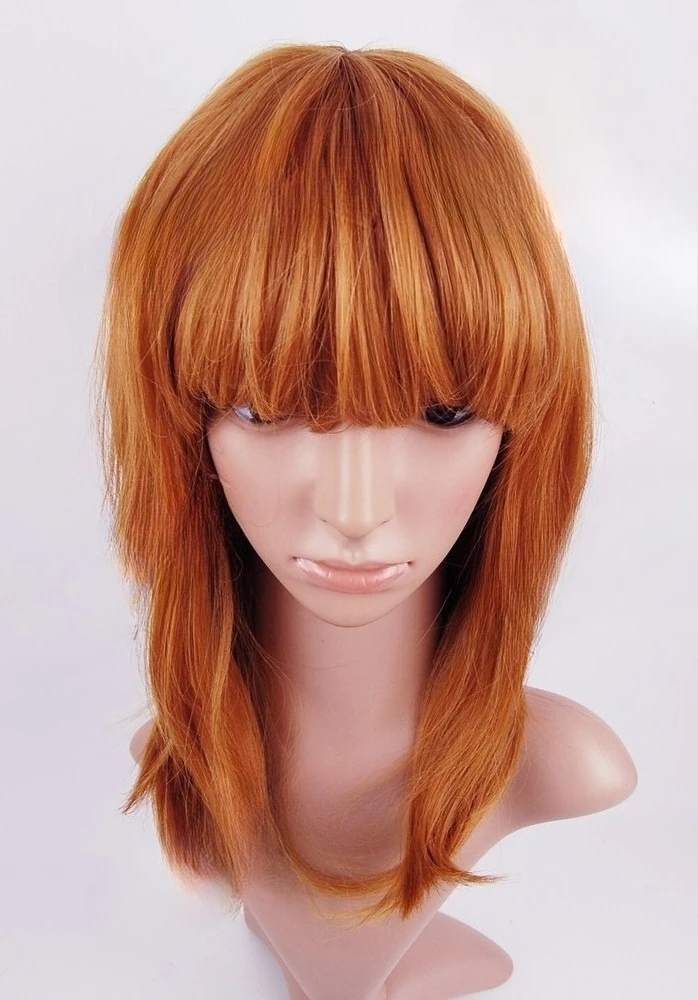 W174 الزنجبيل مستقيم هامش السيدات شعر مستعار الجلد الاصطناعية أعلى studio7-uk