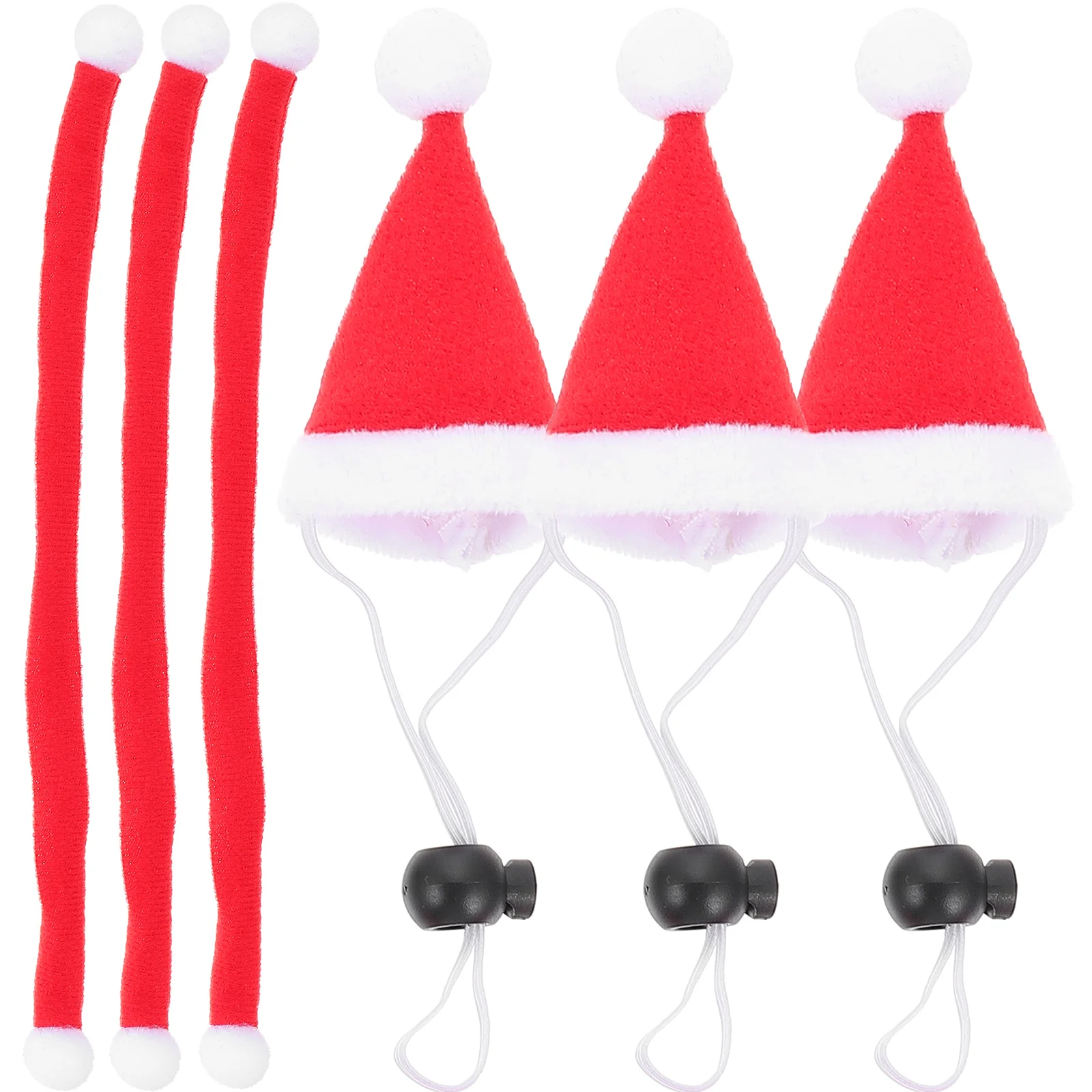 

6 Pcs Pet Santa Hat Dog Pets Miniture Decoration Party Hats Adult Xmas Accessories Clothing