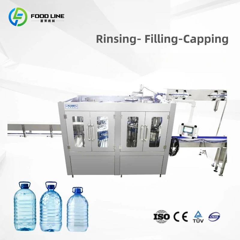 Customized Turnkey Project Pet Plastic Bottle Drinking Water Blowing Molding Rinsing Filling Capping Screwing 3 in 1 Machine