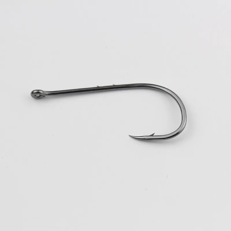 50p Long Handle Double Back Barbed Fish Hook Crooked Mouthed High Carbon Steel Circle Marine Fishing Accessories  Tool Tackle