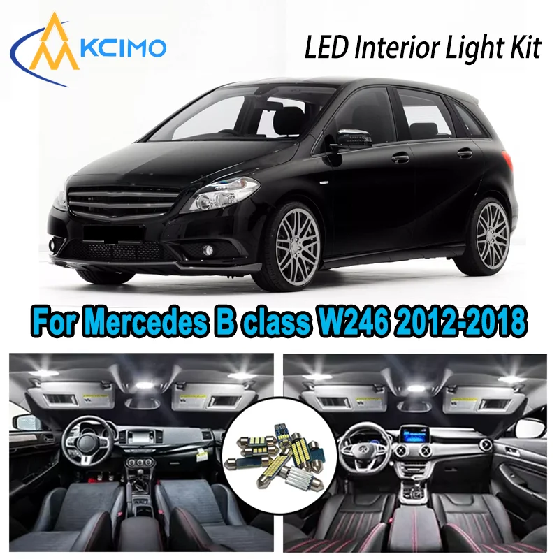

High-Quality LED Interior Kit for Mercedes B class W246 2012-2018 2013 2014 Premium Error-Free Dome Map Trunk Automotive Lamps