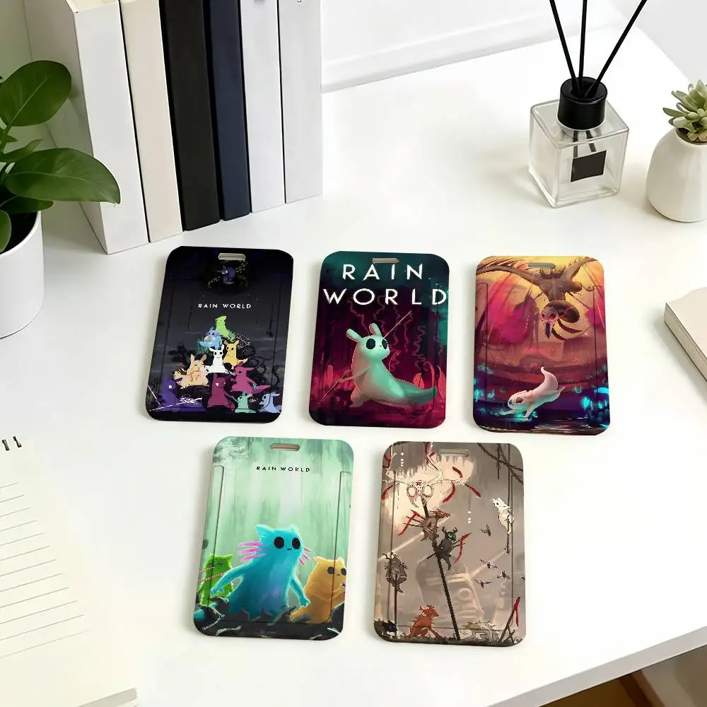 Survival Game Rain World Badge Card Holder Student ID Case Daily Use Subway Commute Work Cover Office School Bus Protector