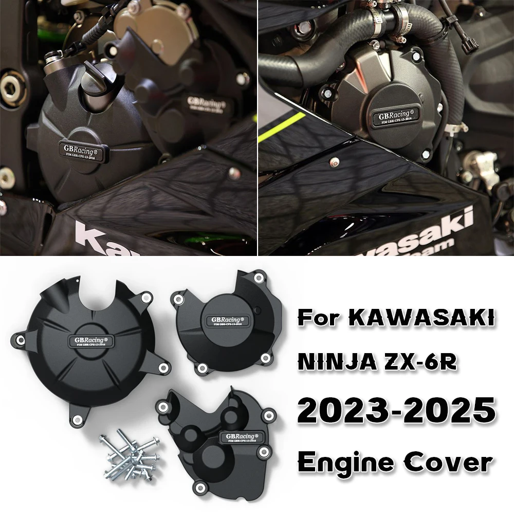 

Motorcycle Engine Cover Sets Bonnet Protector Engine Cover For Kawasaki Ninja ZX-10R ZX10R 2020-2025