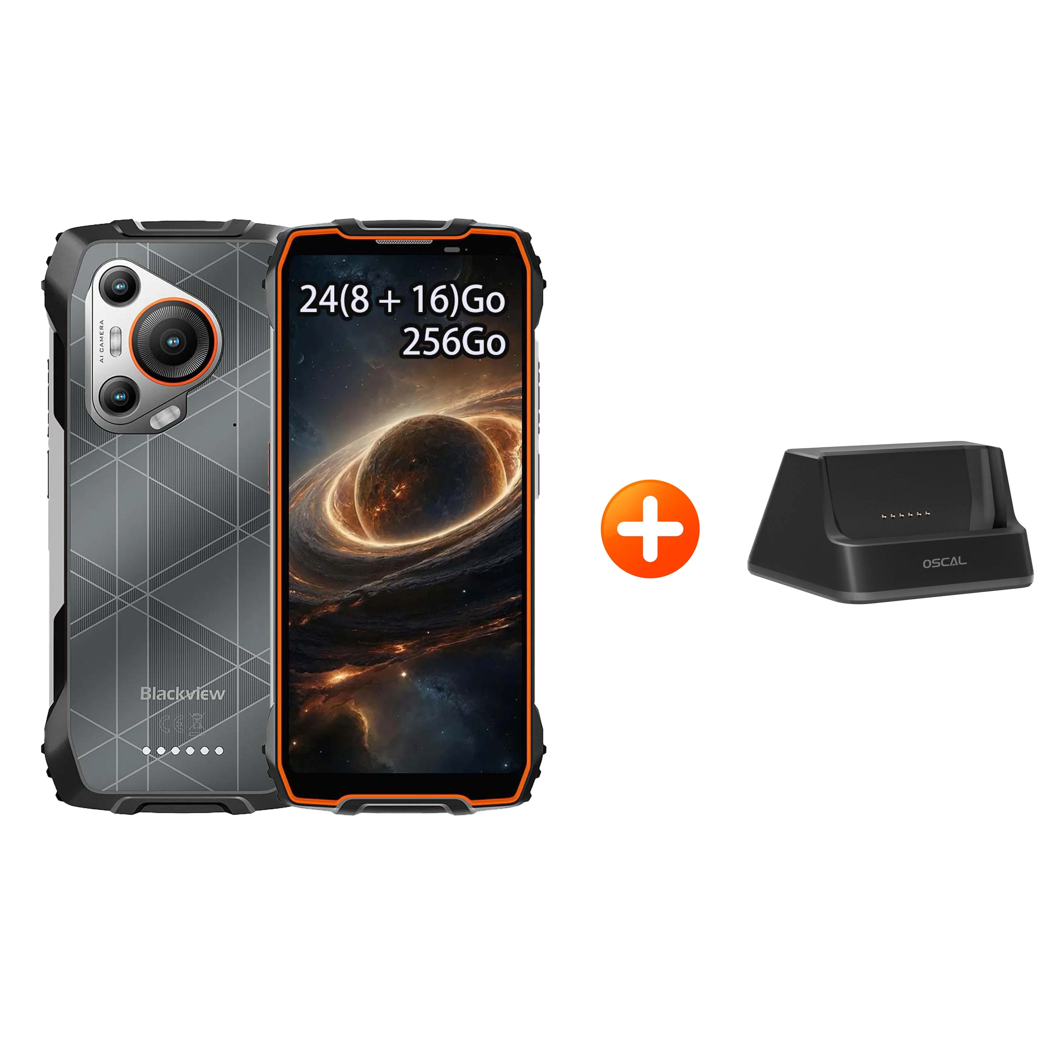 BLACKVIEW BL7000 5G robuuste AI-smartphone [geen EU-stekker] Android 15 24 (8 + 16) GB 256 GB 6,78 '' 120 Hz 7500 mAh 33 W NFC mobiele telefoon