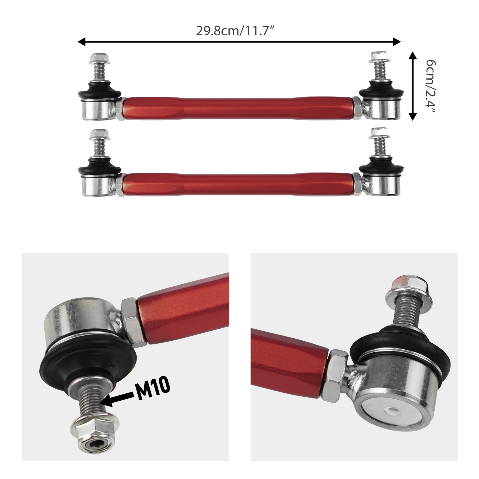 BEVINSEE Регулируемая передняя стабилизатор поперечной устойчивости/комплект концевых звеньев стабилизатора для BMW E92 E90 E91 E93 E82 E87 Z4 E89 X1 E84 Замена 31356765933/4