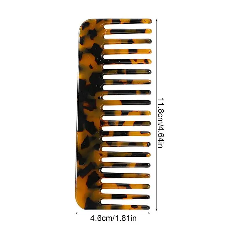 Acetate Hair Comb Antistatic Marbled Wide Tooth Detangling Comb Wide Tooth Comb Handmade Saw-Cut Polished Hair Detangler Comb