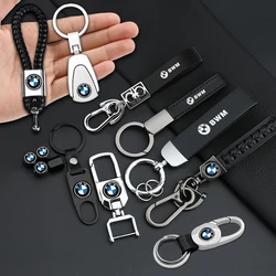 Metal Leather Car Keychain Key Ring Decor Car Accessories For BMW E36 E46 E90 E60 E39 F30 F10 F20 X5 E70 E53 G30 E91 E92 E93