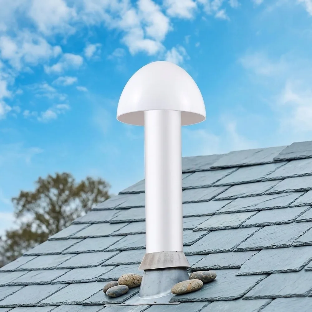 PVC Chimney Termination Cap Suited for Integration Into Existing Ventilation Infrastructure Without Special Tools Required