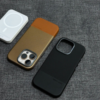 Hit Color Leather Texture MagSafe Phone Case For iPhone 16 16pro max 15 Pro 14 13 Wireless Charging Alloy Lens Hard Relief Cover