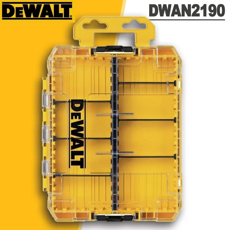 DeWalt Transparent Parts Box, Compartmentalized Storage Box, Thickened PP Material, Screws and Accessories, Stackable