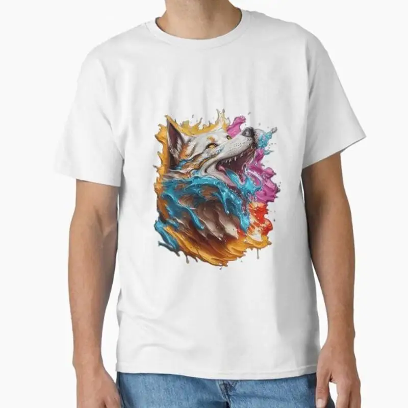 

Классическая футболка Splash Art Dog, сделанная в США, размер S 2XL