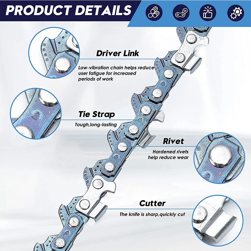 SEESII 8-inch Mini Chainsaw Chain kits 6/4 inch Electric Chainsaws Accessories 043\