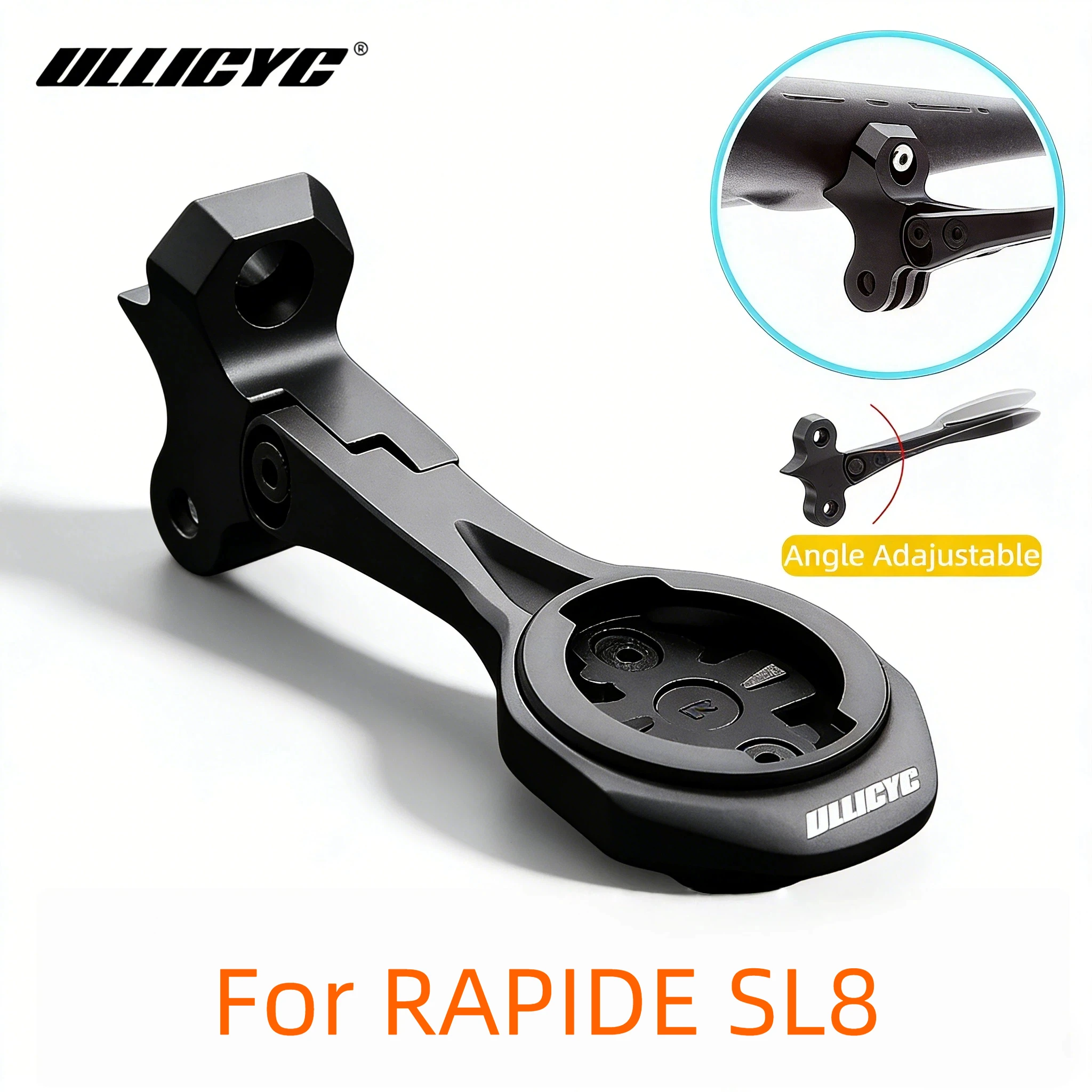 ULLICYC Alloy Angle Adjustable Computer Mount For SL8 Rapide Integrated Handlebar  Compatible With Gopro GPS Garmin Bryton Wahoo