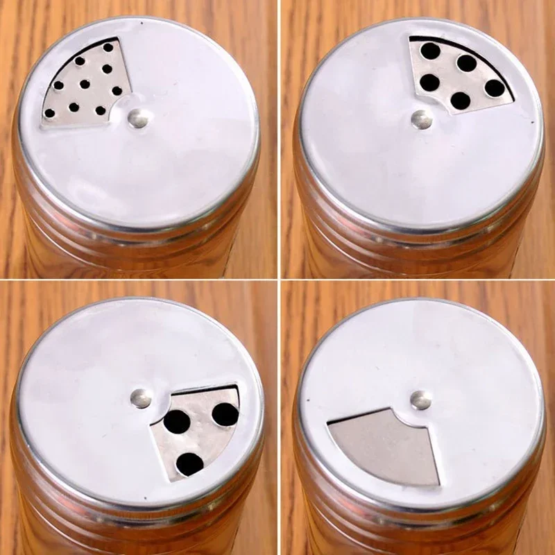 Holes Lid Seasoning Bottle Kitchen Placing Shaker BBQ Salt Pepper Condiments Storage Jar Container Herb Spice Tools