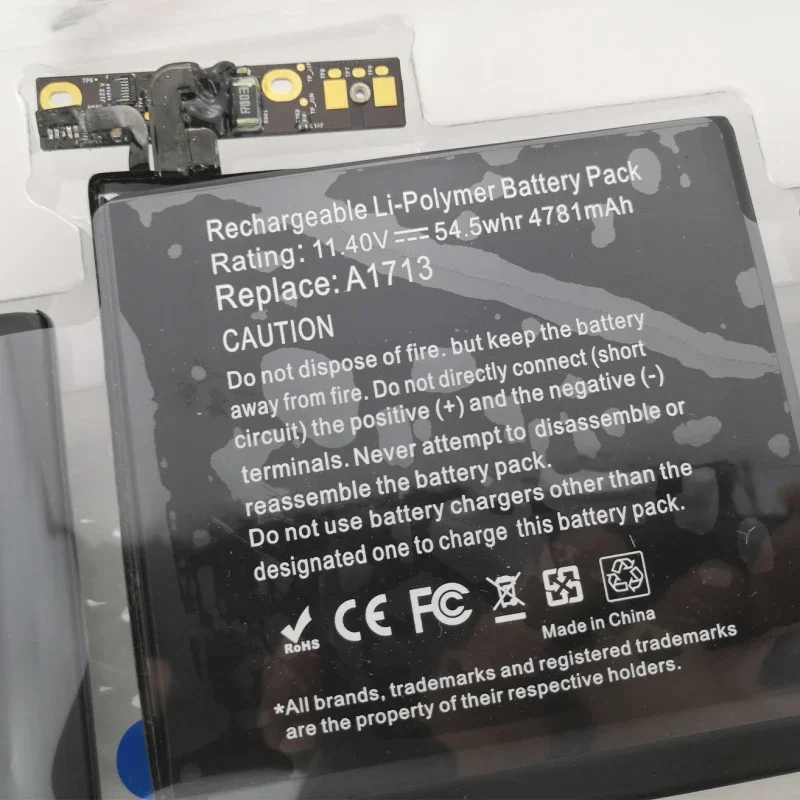 A1713 4781mAh Laptop Battery For Apple MacBook Pro 13\