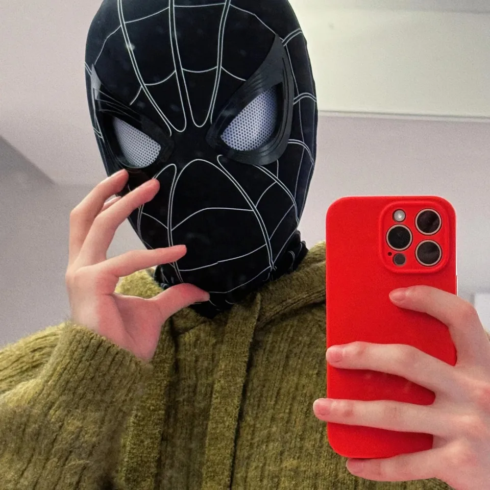 ブラック スパイダーマン スーパーヒーロー マスク ハロウィンマスク