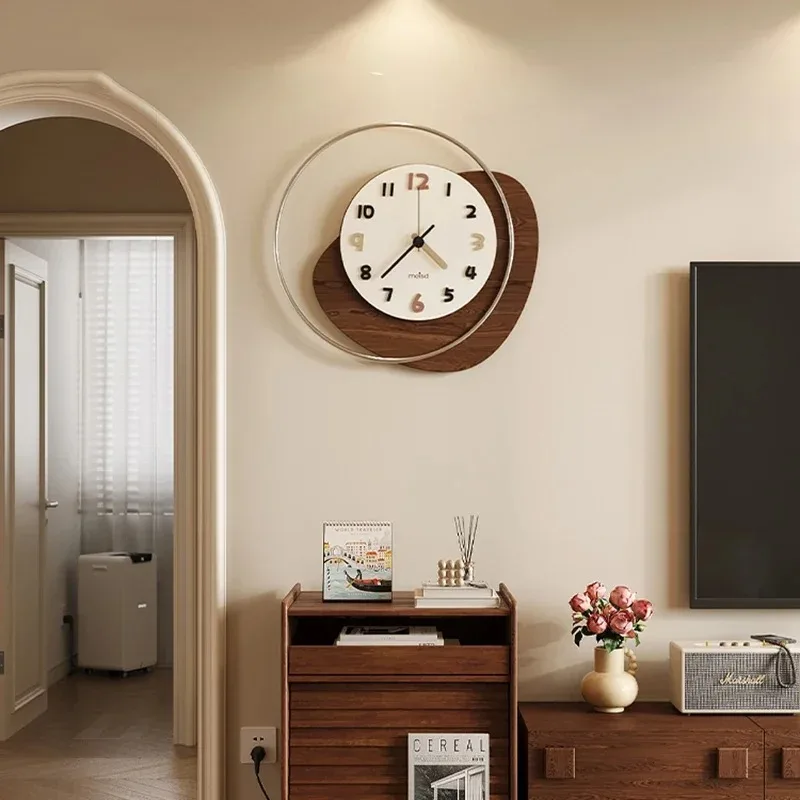 Kit pequenos relógios transparentes design de luz display nórdico sala estar relógio parede estética moderna reloj de pared decoração da parede