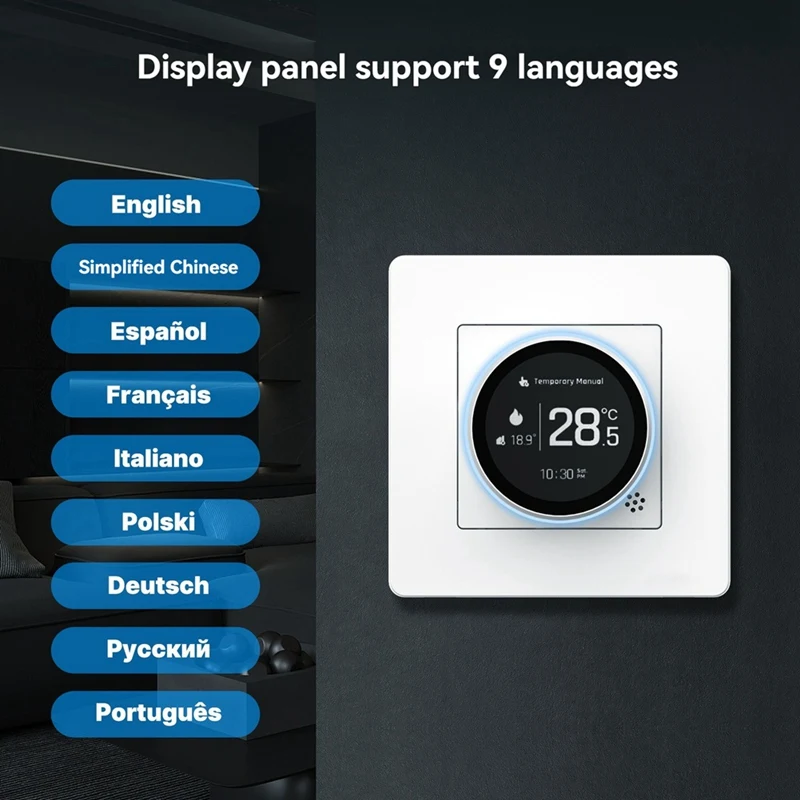 Best-Tuya Zigbee Smart Knob Thermostat Water Floor Heat Temperature Controller يعمل مع Alexa Google Home