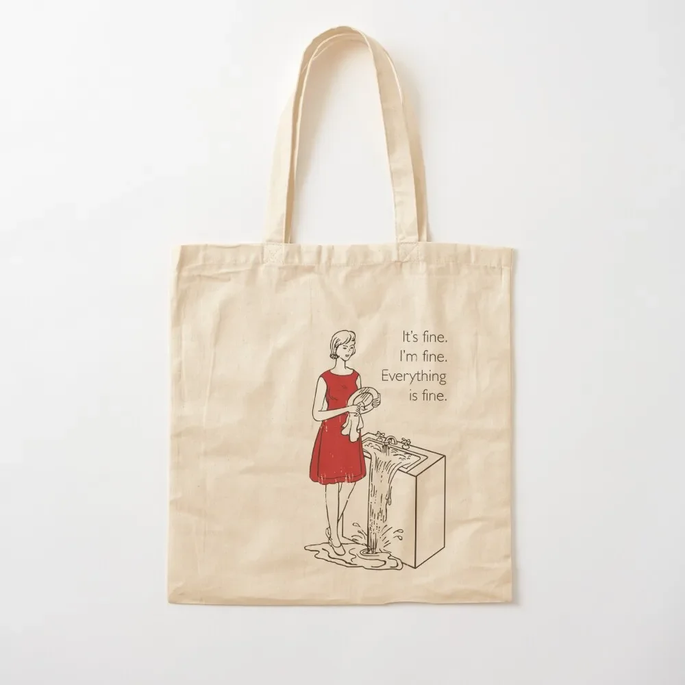 

Cookie Theft Mom - Everything Is Fine Tote Bag Fabric bag custom tote bag reusable shopping bags woman shopping