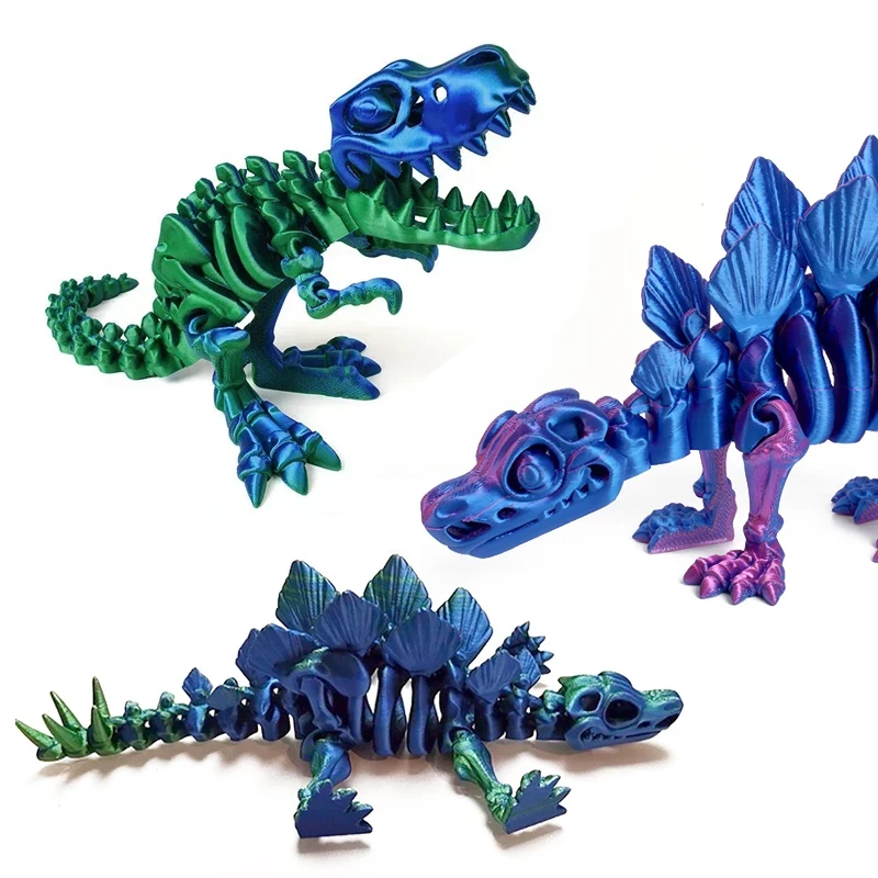 3D พิมพ์ Tyrannosaurus Rex ไดโนเสาร์ที่สมจริงรุ่น Jointed Full Movable ของขวัญวันเกิดสัตว์ที่สมจริงตกแต่งเดสก์ท็อป