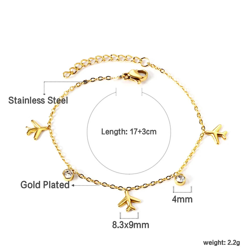 Cute Airplane Jewelry Set for Women
